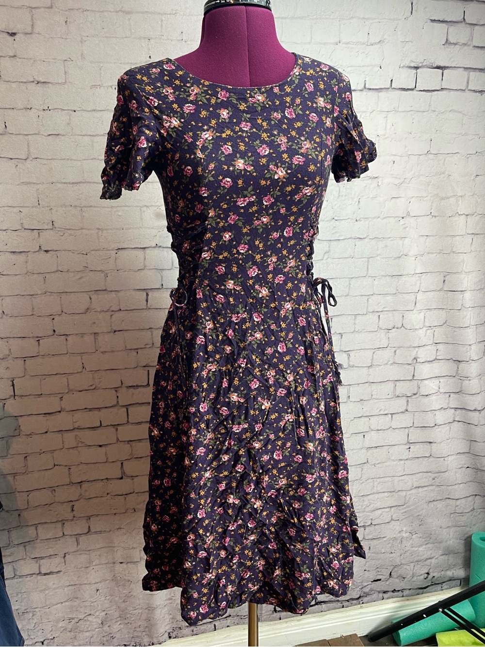 Rampage vintage 1990’s Y2K midi dress floral print size 12